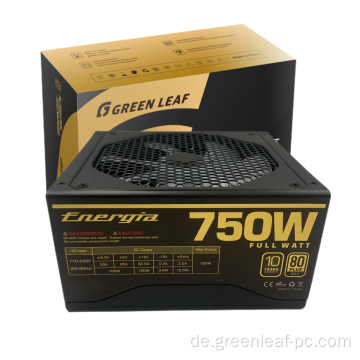 80plus Gold 750W ATX Computer Netzteil 14cmrgbfan